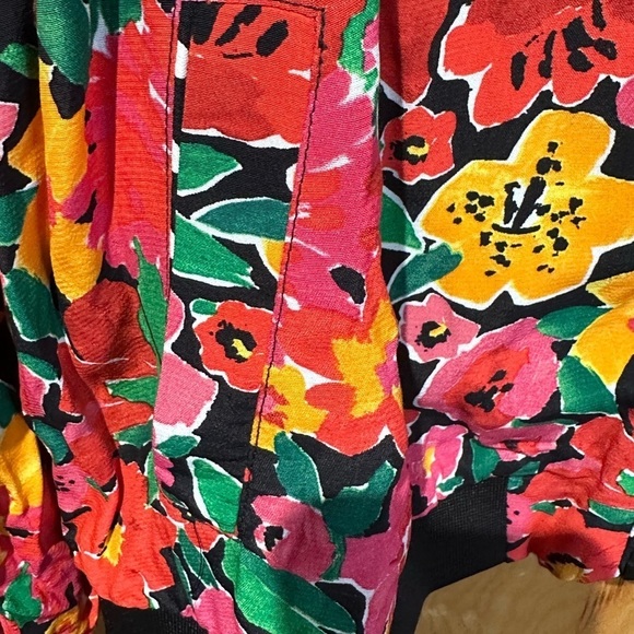 Zara bomber jacket mixed print floral polka dot new size large ladies … - Picture 7 of 13